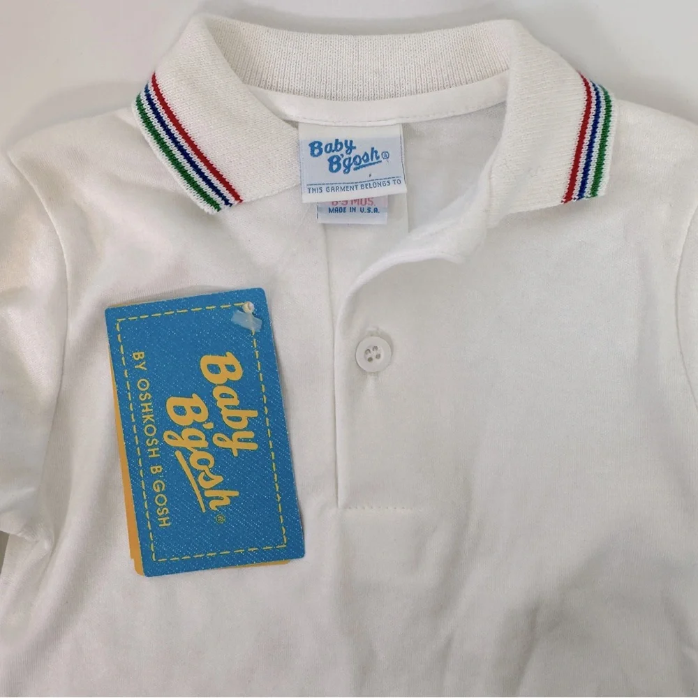 VTG Baby OshKosh B’Gosh Unisex 6-9 Months Long‎ Sleeve Collared Shirt NWT
